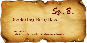 Szokolay Brigitta névjegykártya