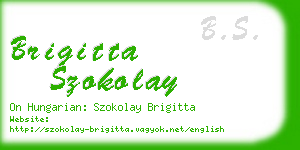 brigitta szokolay business card